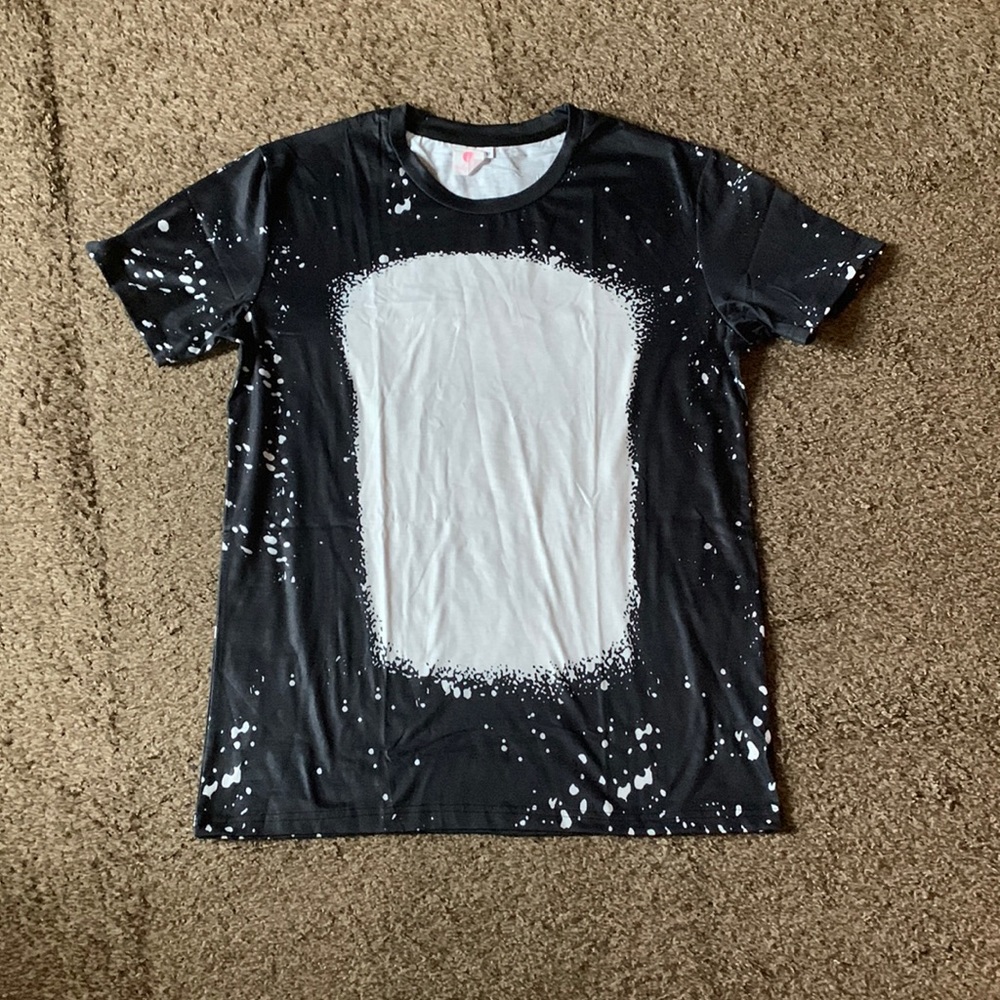 Brand New Faux Bleached 100% Polyester Shirts Size Adult Medium